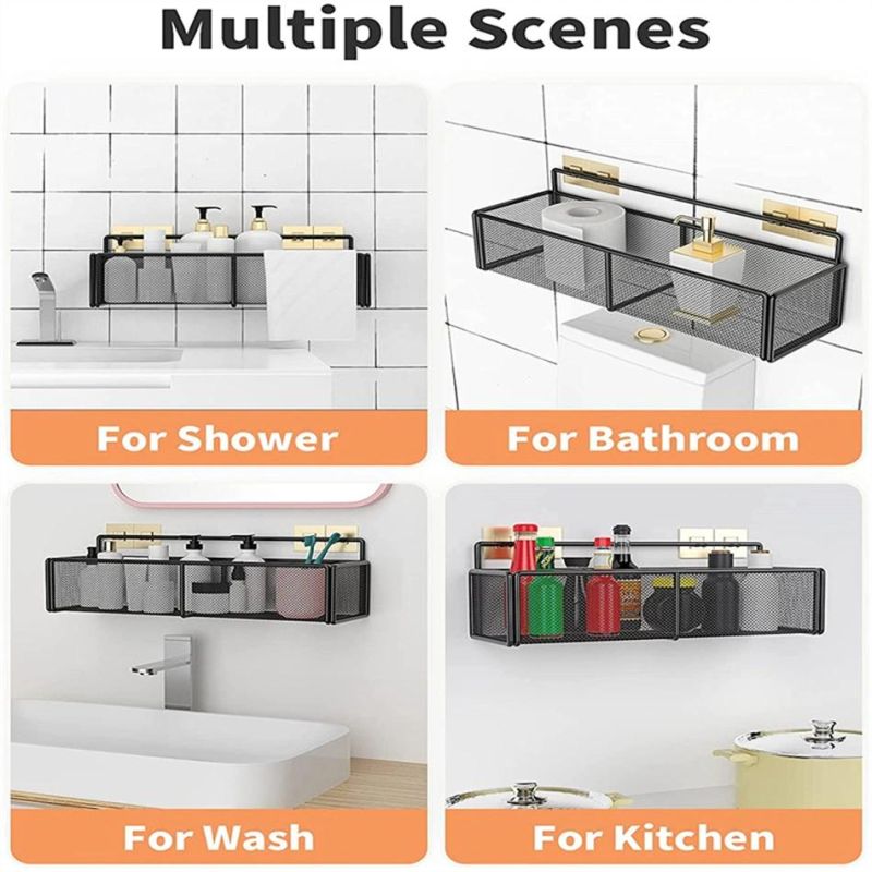 Shower Shelf Accessories Modern Matte Black Bathroom Shelves