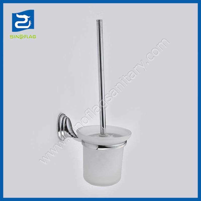 Bathroom Accessory Zinc Alloy Chrome Plated Toilet Paper Roll Holder with Lid