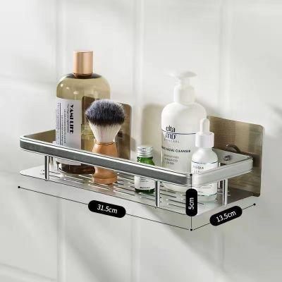 Stainless Steel Shelf Adhesive Kitchen Bathroom Toilet Corner Shelf