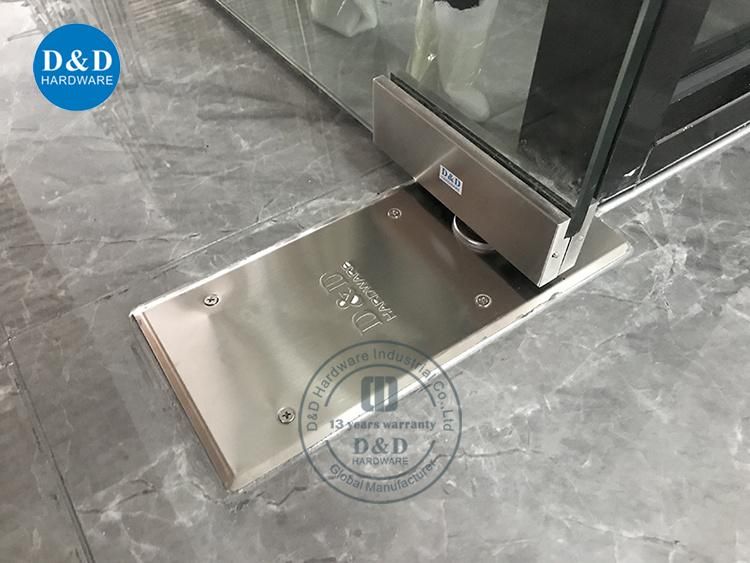 Office Glass Door Used Stainless Steel Cover with Iron Inside Floor Spring