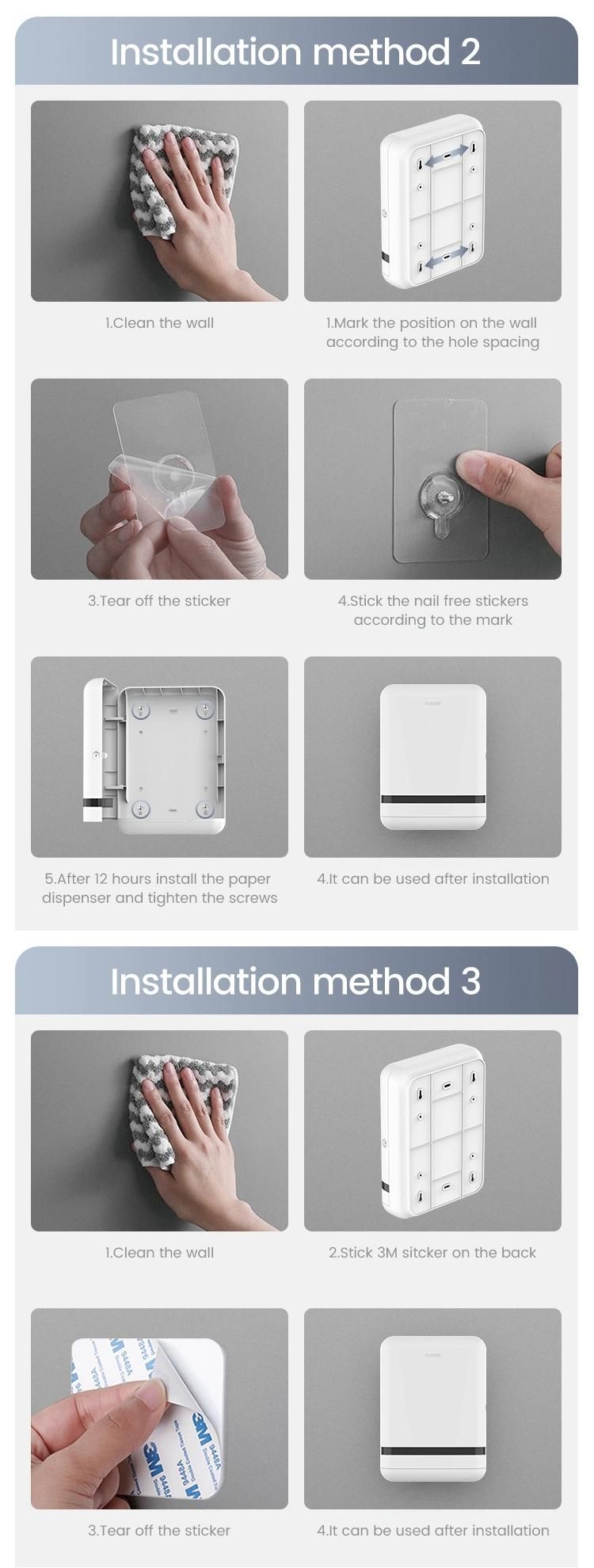 Saige Wall Mounted ABS Plastic Toilet Jumbo Tissue Paper Dispenser