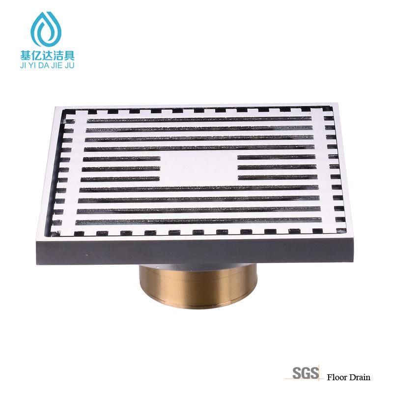 Square Shape Brass Durable Floor Drain for Bathroom and Kitchen