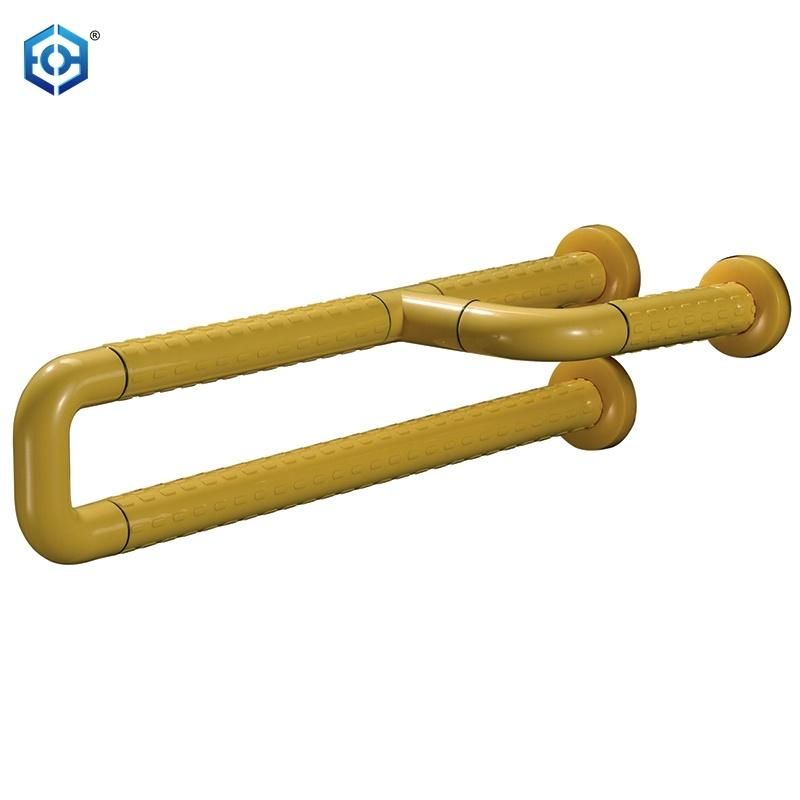 L Shaped Stainless Steel Grab Bars ABS Wall Mount