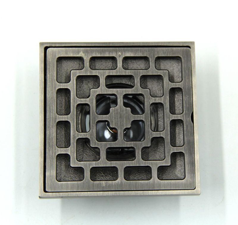Brass Shower Drain 4 Inch with Flat Cover