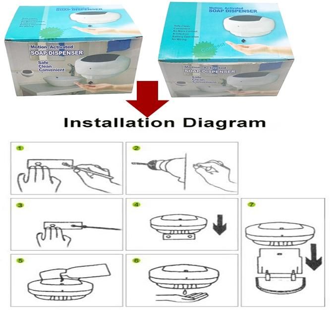 500ml Automatic Sanitizer Soap Dispenser Sensor Touchless Liquid Dispenser (BZ-105A)
