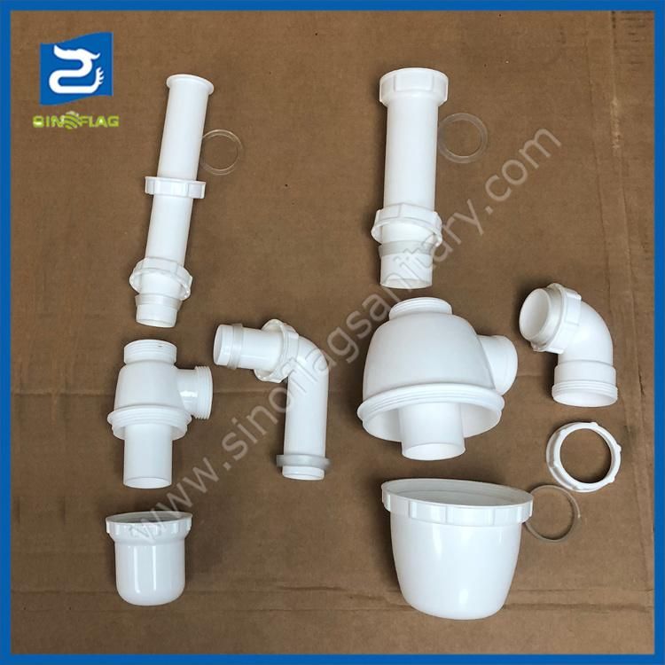 Plastic Kitchen Sink Stopper Drain Pipe Single Basin Launching PP Bottle Trap