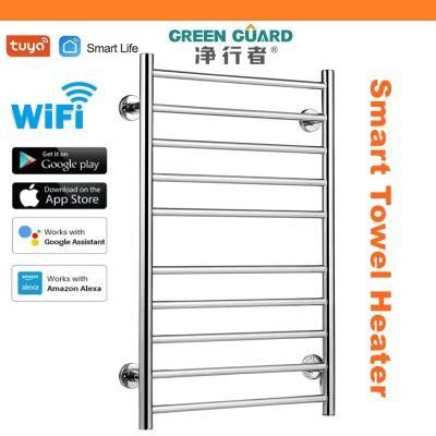 Green Guard WiFi Towel Warmer Racks Remote Smart Control Towel Heater WiFi Warming Radiators Rails