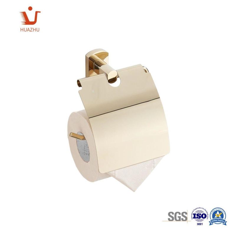 Brass Toilet Roll Holder with Cover