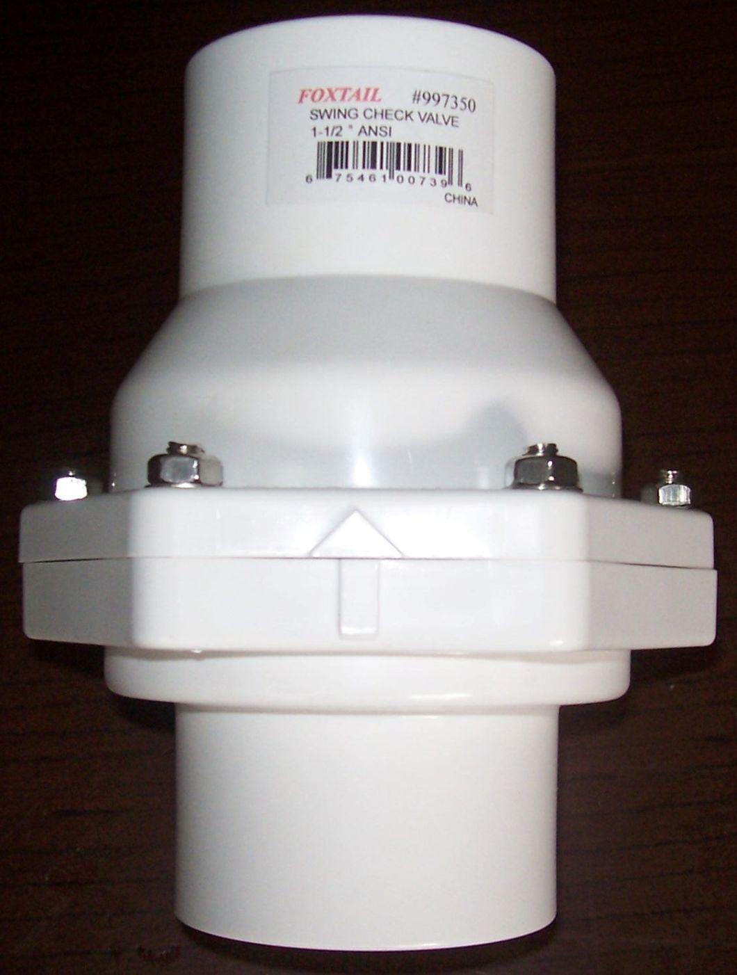 High Quality Plastic Non Return Check Valve (NRV) UPVC Wafer Check Valve PVC Swing Check Valve DIN ASTM JIS Standard DN20mm to DN400mm