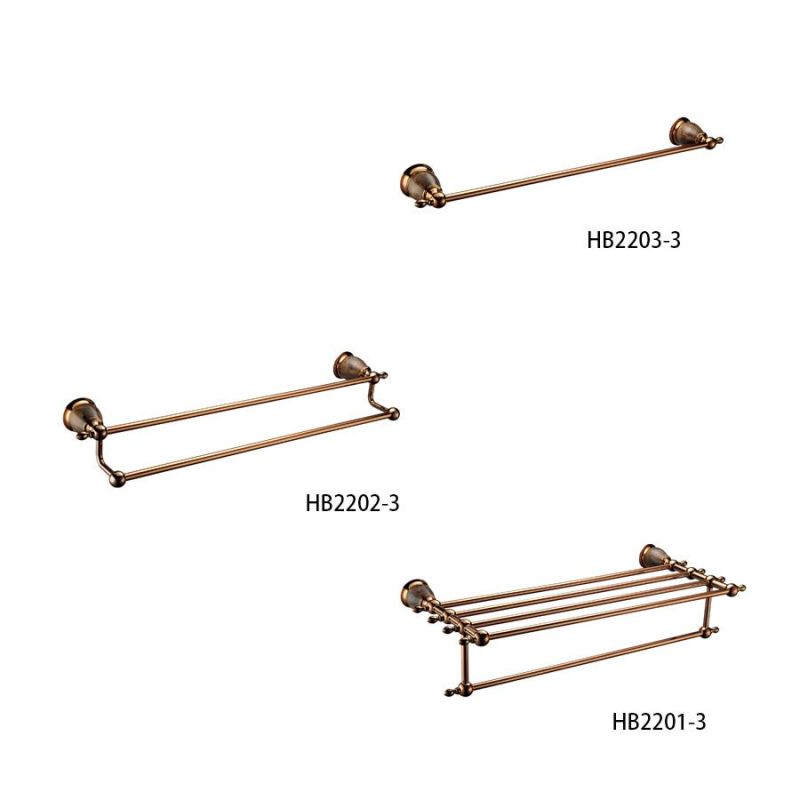 Double Bath Towel Shelf Towel Bar Bathroom Accessories