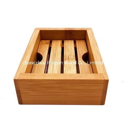 Wholesale Customized Logo Funny Bamboo Bathroom Shower Soap Dish