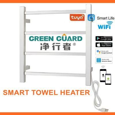 Plug in Us Standard Plug WiFi Towel Heater Easy Install WiFi Towel Heating Rails Smart Towel Rails Square Tube WiFi Towel Racks