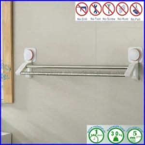 ABS Bracket Suction Cup Towel Holder with Stainless Steel Tube Bars