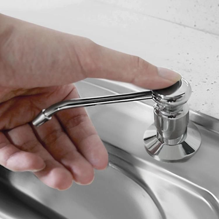 Bathroom Kitchen Soap Dispenser for Sink Detergent Liquid Hand Wash Soap Dispenser Pump for Kitchen Stainless Steel Head
