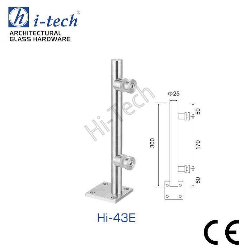 Hi-43c Glass Balustrade Hardware Stainless Steel Accessories Handrail Railing Post Guardrail Baluster Stair Fence