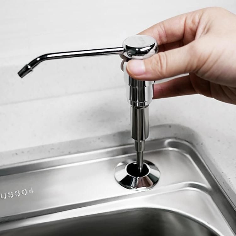 Bathroom Kitchen Soap Dispenser for Sink Detergent Liquid Hand Wash Soap Dispenser Pump for Kitchen Stainless Steel Head