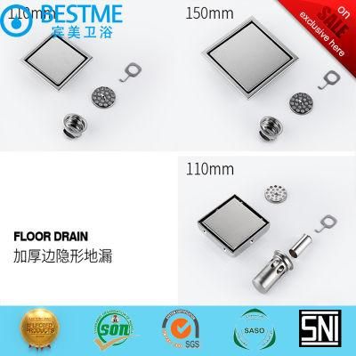 Bathroom Concealed Floor Drainer Fitting Drain for Different Size Bf-K07-5