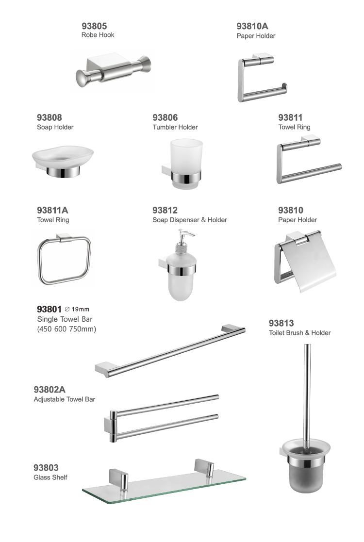 Bathroom Accessory Sets Bathroom Corner Shelf Tissue Holder Cheap Sample Available Chrome Hotel Washroom Toilet Accessories 6 Piece Bathroom Accessories