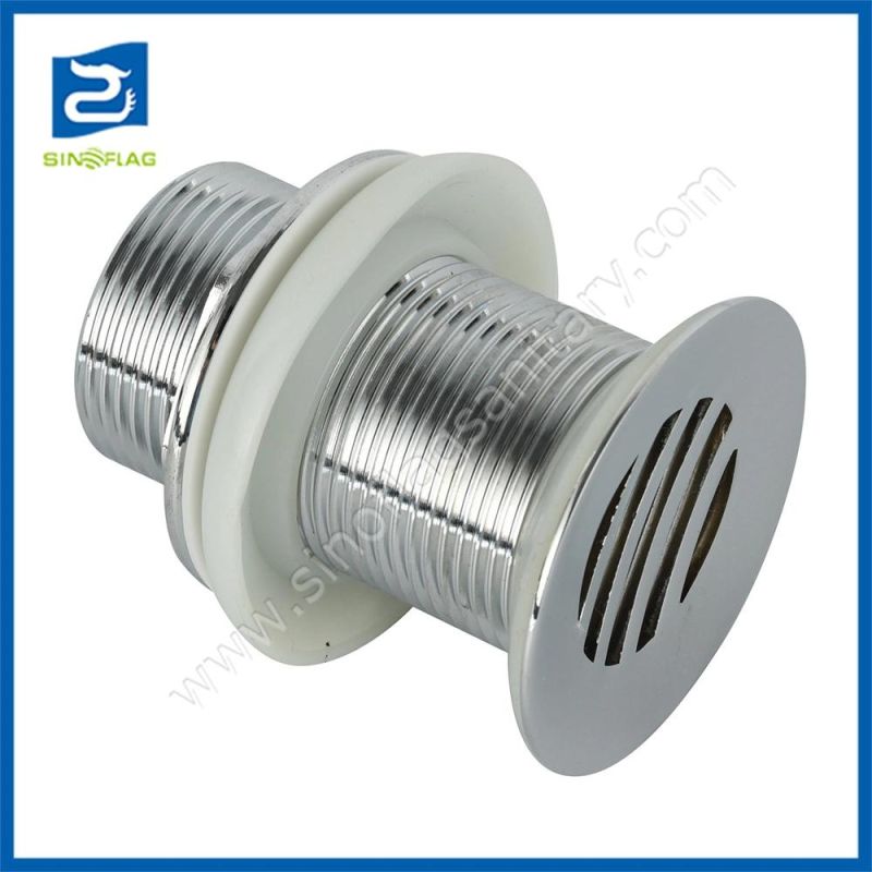 1.1/4 X 60 mm Polish Chromed Brass Shaft Valve with Filter Without Overflow