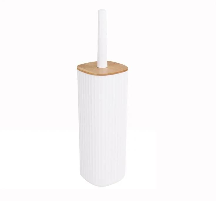 Eco-Friendly Six-Pieces Household White Bamboo and Plastic Hotel Bathroom Accessories