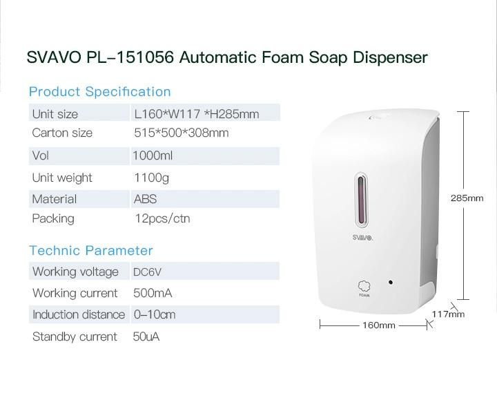 Hospital Floor Stand Electric Automatic Alcohol Foam Hand Sanitizer Dispenser
