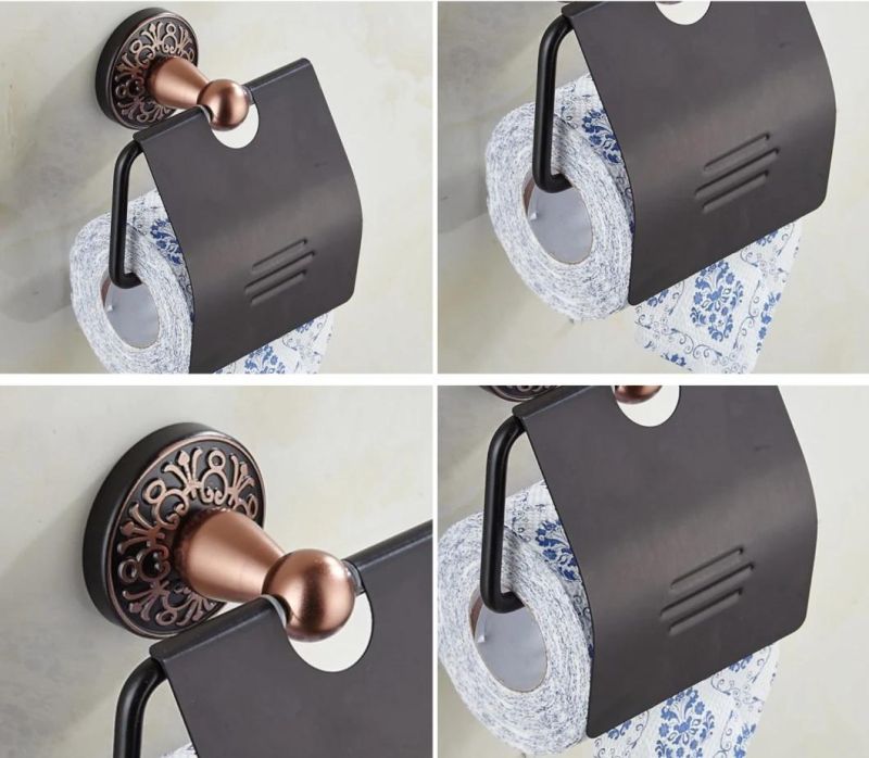 Middle East India Pakistan Matt Black Gold Round Base Bathroom Set Fittings Accessories