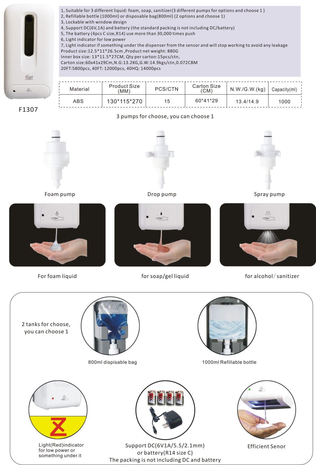 Wall Mounted Automatic Soap Hand Sanitizer Gel Dispenser
