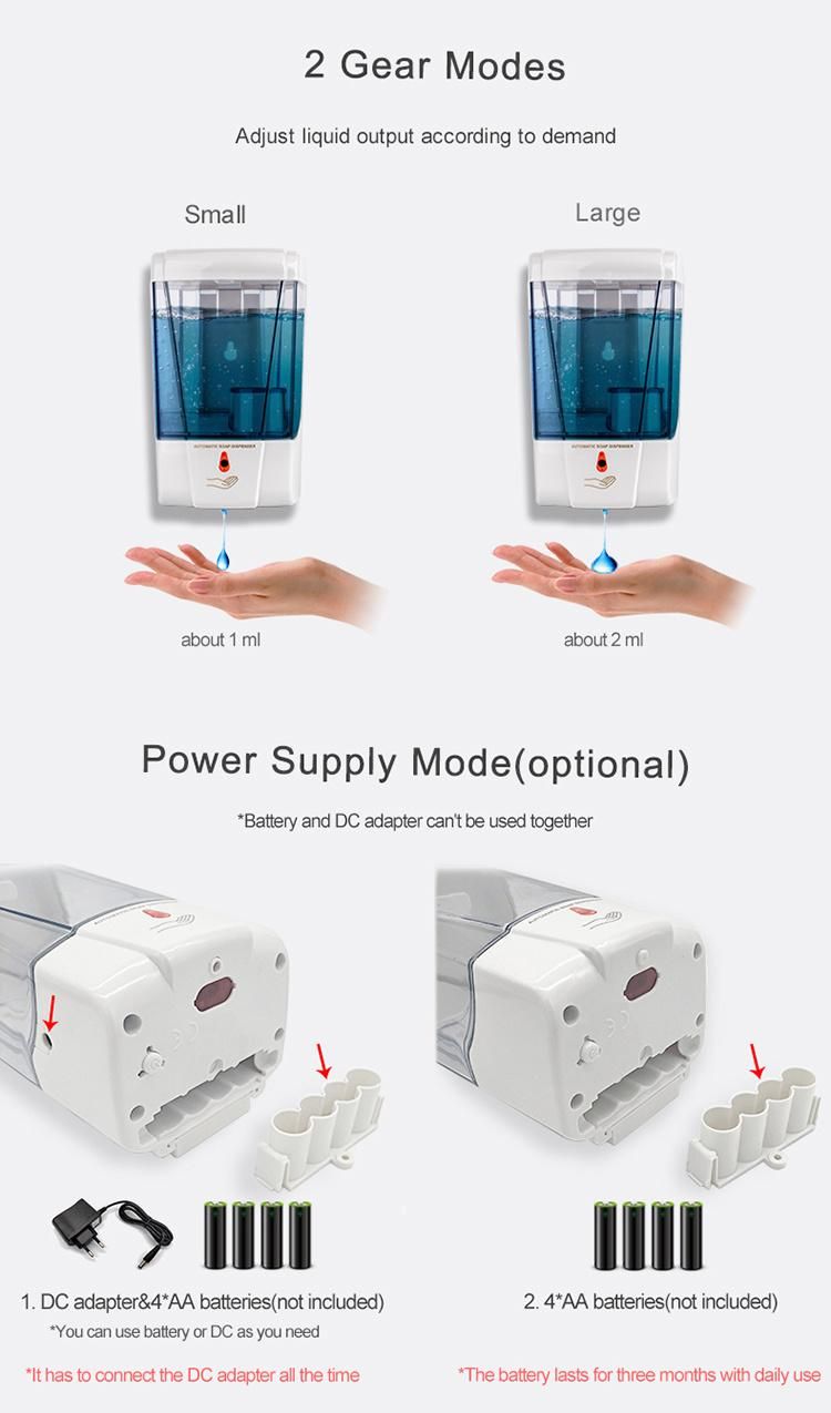 Saige 1000ml Hand Sanitizer Dispenser Automatic Soap Dispenser Factory