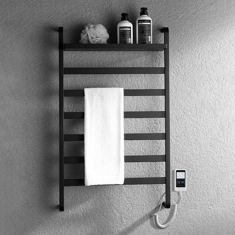 Kaiiy Modern Wall Mounted Electric Warmer Drying Towel Rack Bathroom Accessories Towel Rack with Shelf