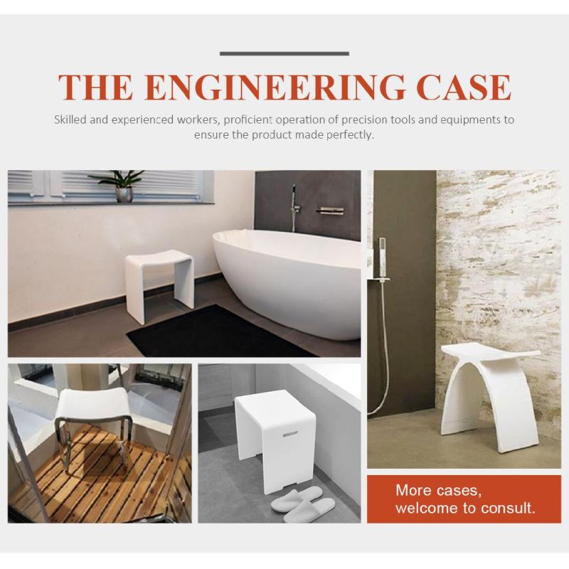 Wholesale Modern Sanitary Ware Stone Shower Stool for Hotel Bathroom