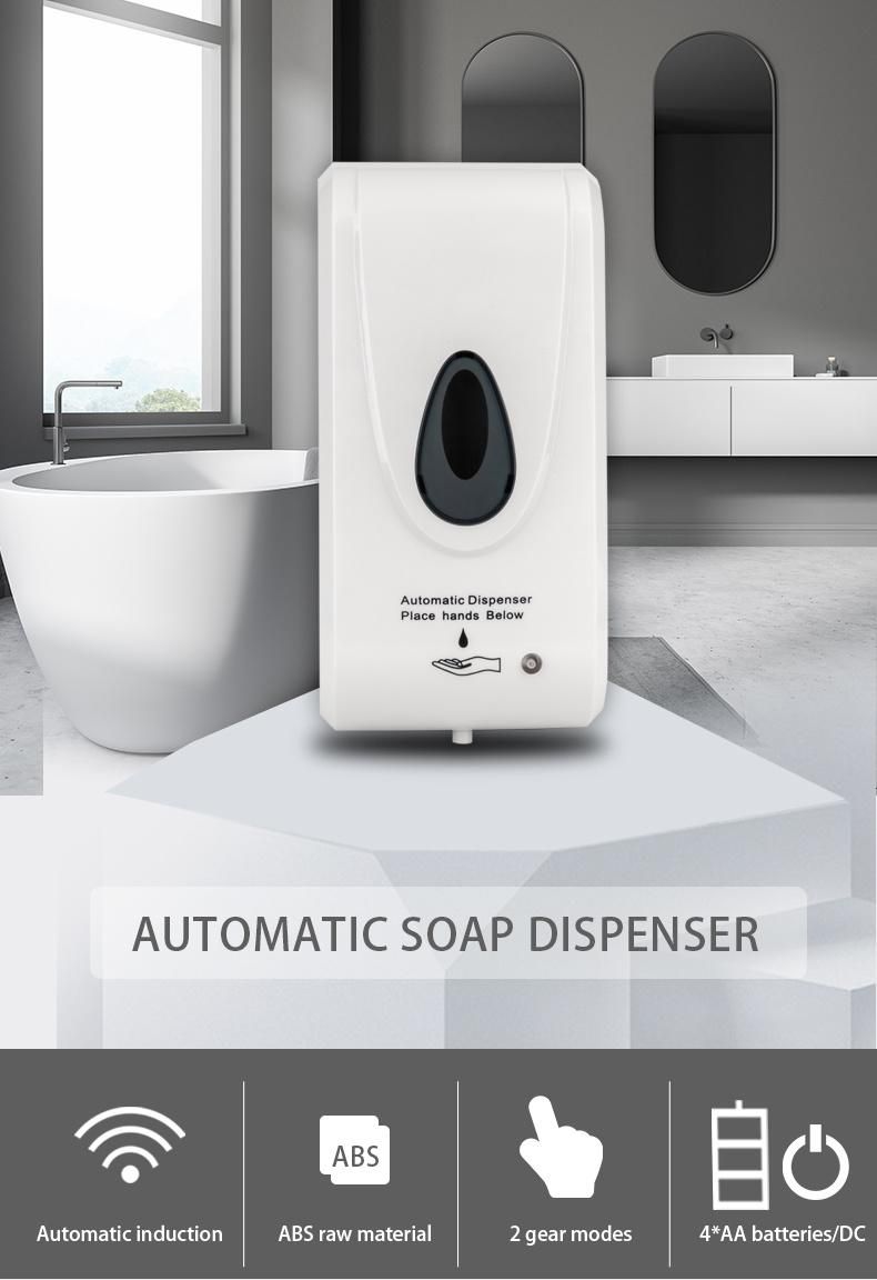 Saige 1000ml Plastic Wall Mounted Automatic Liquid Soap Dispenser Touch Free