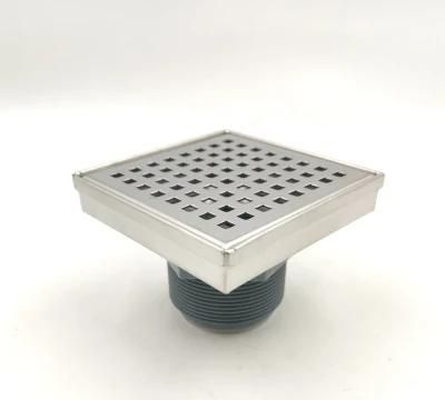 4 Inch Square Shower Drain SS304 Floor Drain