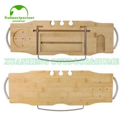 Bamboo Bathtub Caddy Organizer Bath Tray for Tub