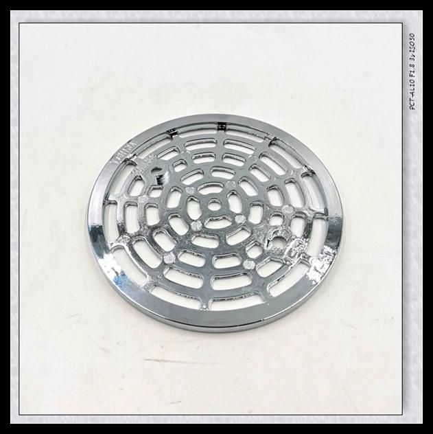 Round Shower Drain with Strainer Made of Zinc Alloy