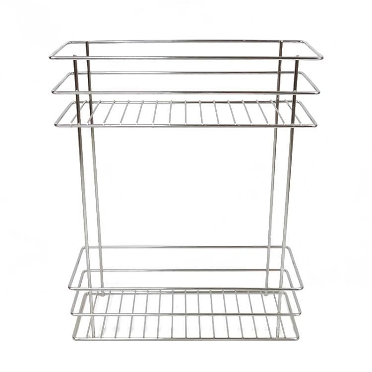 2 Tier Bathroom Rack 304 Stainless Steel Kitchen Storage Organizer Bathroom Shlef