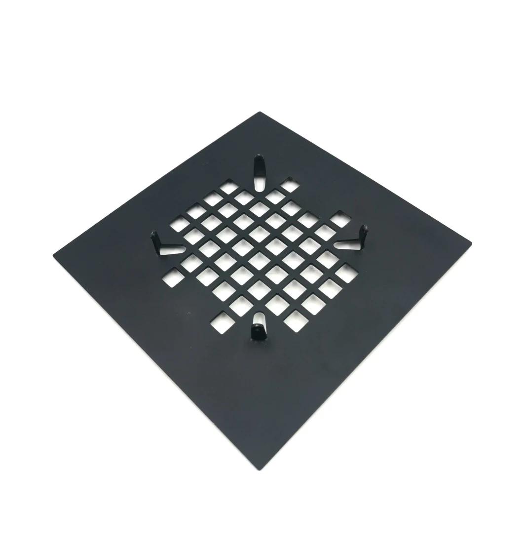 Stainless Steel 304 PVD Surface 4" Square Shower Drain