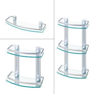 Bathroom Accessory Bath Wall Corner Storage Glass Shelf