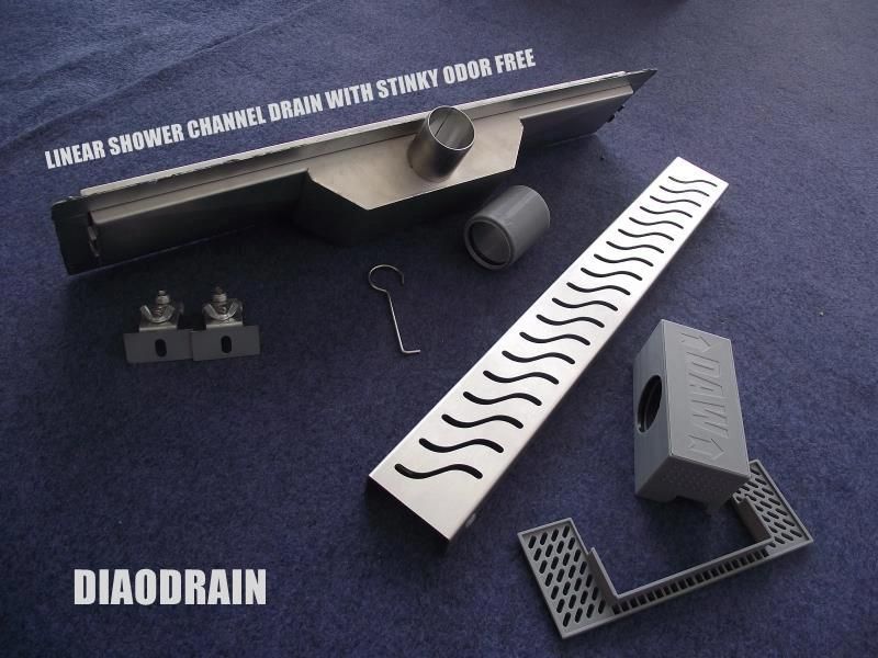 Smart Linear Shower Channel Drain with a Magic Box -Stop Stinky Odor