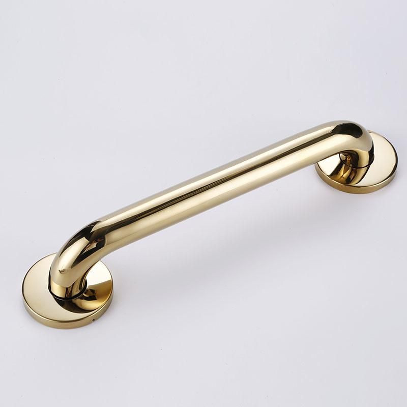 Hotel Safety Luxury Gold PVD Surface Grab Bars for Bathrooms