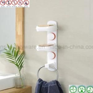 Sanitary Holder with Chromed Towel Ring Hanger for Soap