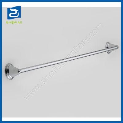 Bathroom Single Towel Bar Zinc Base Chromed Towel Bar