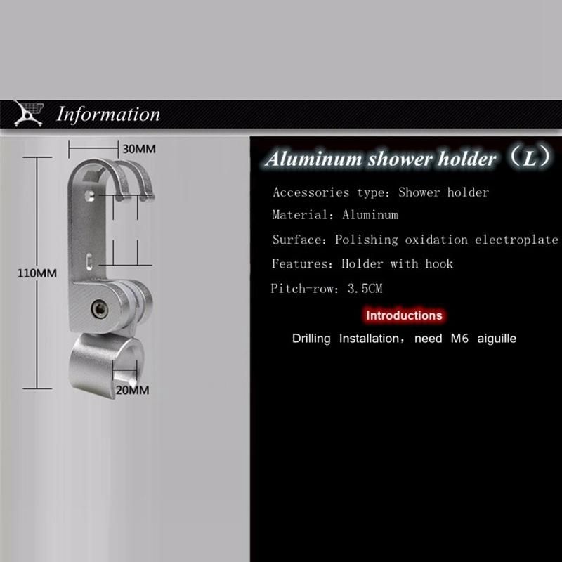 Aluminum Shower Head Holder Fixture Adjustable Shower Bracket