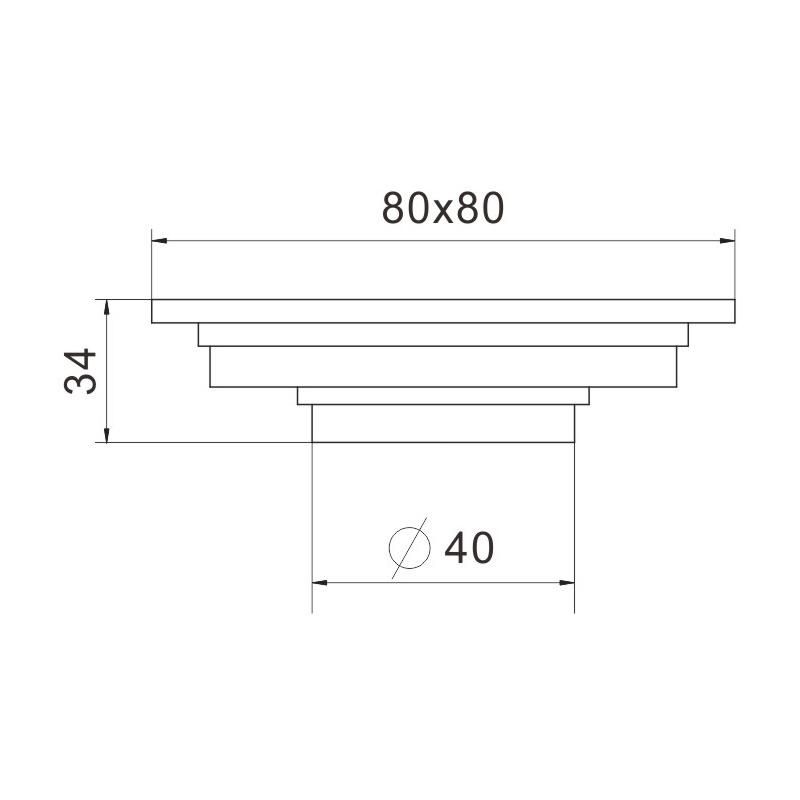 Square Polish Chromed Zinc Alloy Sanitary Floor Drain