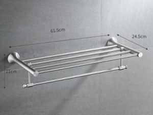 Wall Mounted 304 Stainless Steel Bathroom Towel Shelf