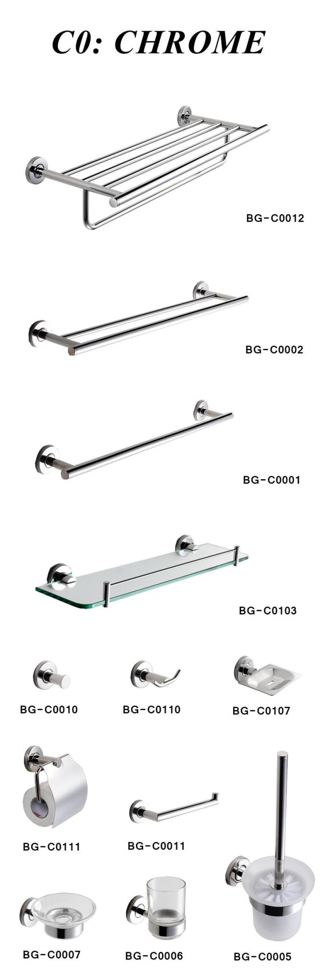 Stainless Steel Sanitary Ware Bathroom Set Soap Dish Holder Bg-C0007
