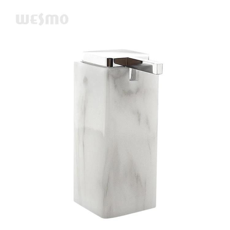 Marble Look Square Polyresin Bathroom Accessories/Lotion Dispenser