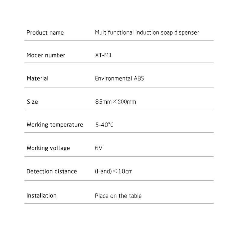 Home Office Restroom 250ml Foam Gel Spray Automatic Infrared Sensor Foaming Liquid Sanitizer Dispenser Induction Sterilization Touchless Soap Dispenser