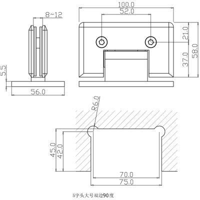 Sliding Bathroom Door Accessories Frameless Shower Hardware Clips