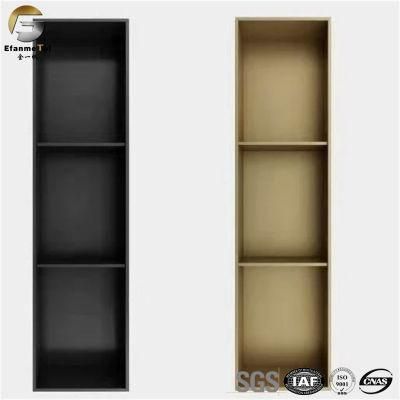 Bf0281 Stainless Steel Bathroom Wall Square Golden Bushed Shower Niche