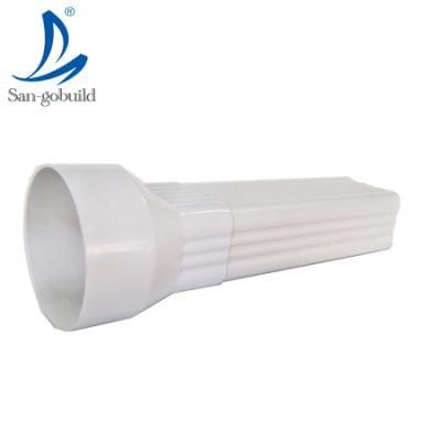 Rain Gutter Downspout, Fittings, Rectangular PVC Roof Gutters Plastic Drainage Pipe Water Collector Rain Gutters Plastic Downspout